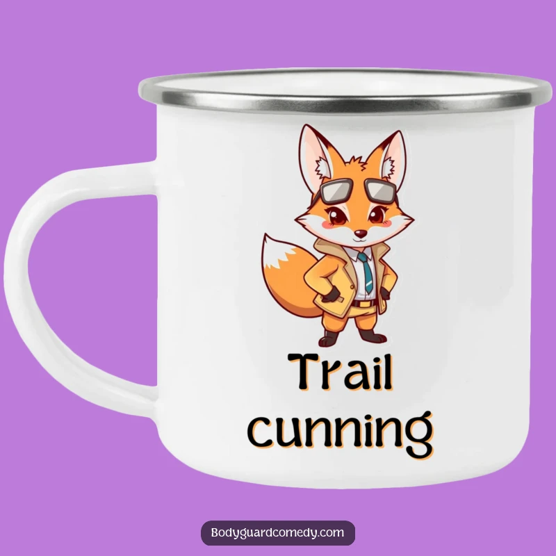 Funny Fox Outfit Camping Mug - Durable Alert Drinkware, Perfect Humorous Gift