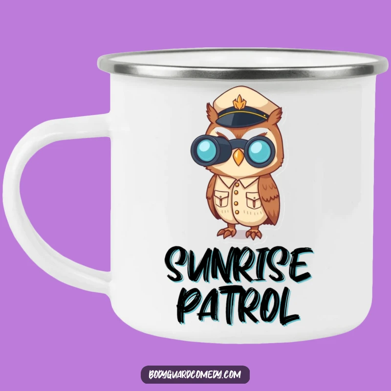 Funny Owl Uniform Camping Mug - Durable Alert Drinkware, Perfect Humorous Gift