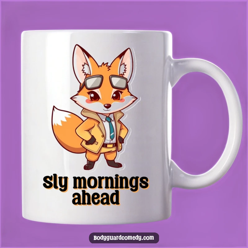Funny Alert Fox Mug - Sharp Outfit Gift, Humorous Confident Drinkware