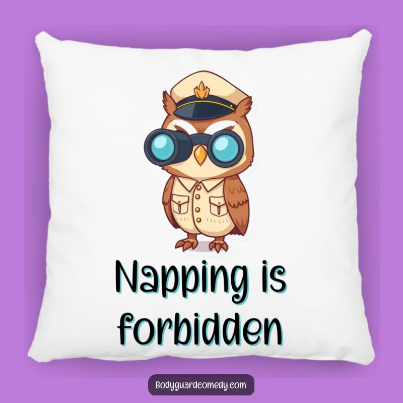 Funny Owl Uniform Pillow - Cozy Alert Cushion, Perfect Humorous Accent Gift