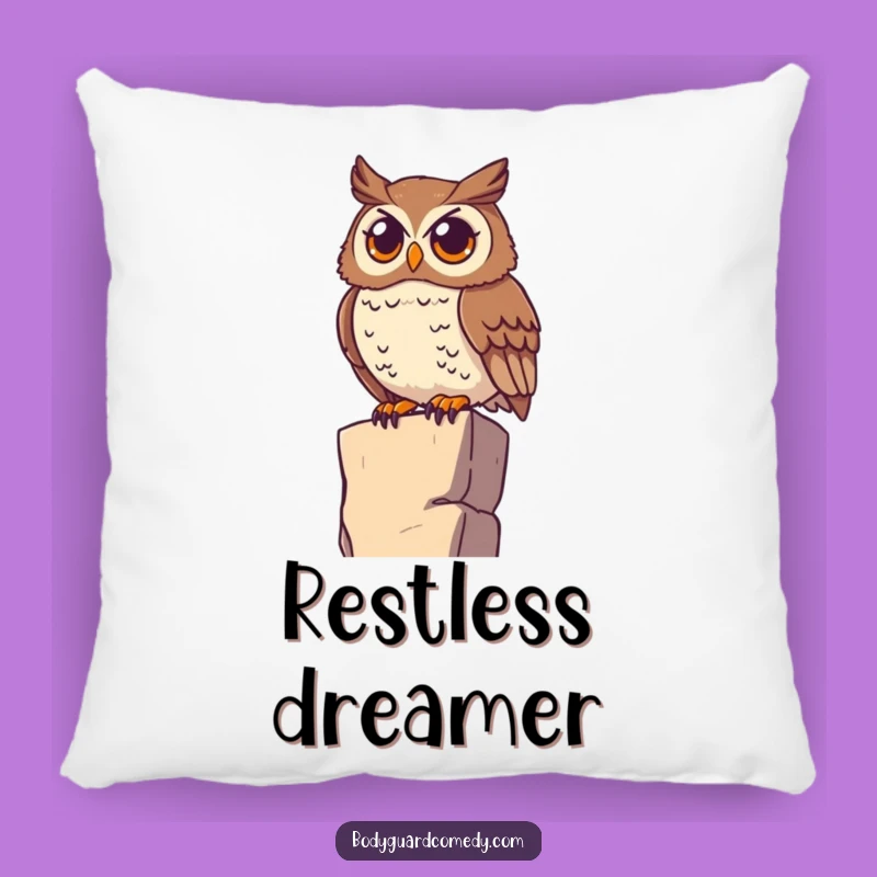 Funny Owl Pillow: Cozy Watchful Scanner, Perch Comfort, Fun Humorous Gift!