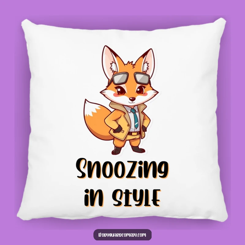 Funny Fox Outfit Pillow - Cozy Alert Cushion, Perfect Humorous Gift