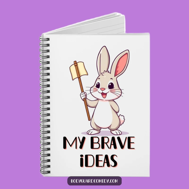 Funny Brave Rabbit Notebook - Journal for Bold Notes, Humorous Gift